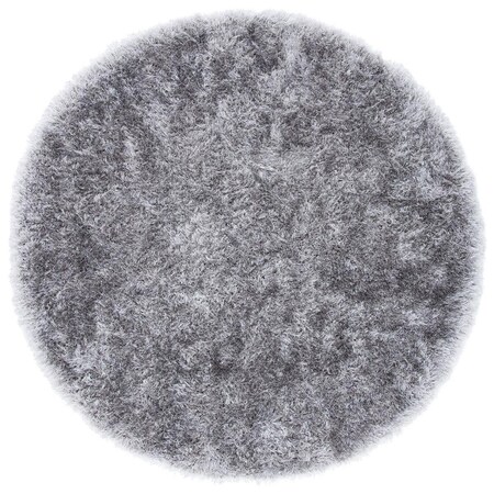 Safavieh 5 x 5 ft. Vegas Shag 868F Power Loomed Round Area Rug, Grey VGS868F-5R